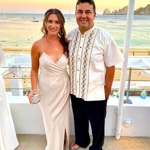 Worn once BHLDN cream dress